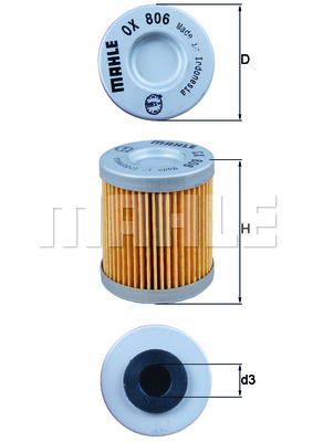 Filtr oleju MAHLE OX 806D