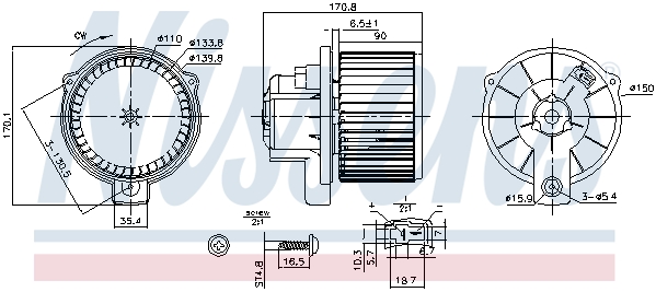 Silnik elektryczny dmuchawy NISSENS 87709