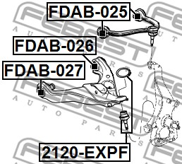 Tuleja wahacza FEBEST FDAB-026