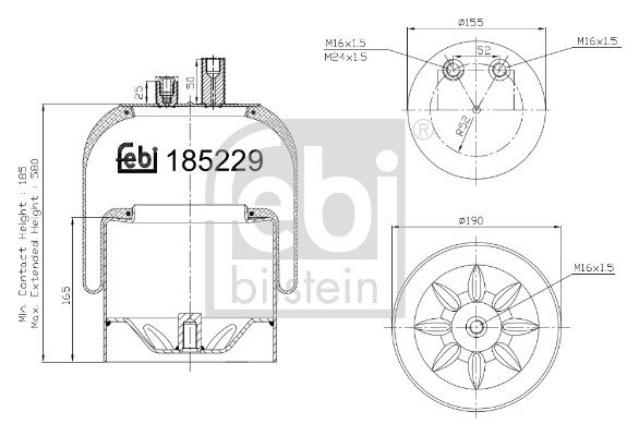 Mieszek, klimatyzacja FEBI BILSTEIN 185229