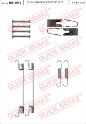 Zestaw dodatków do szczęk hamulcowych QUICK BRAKE 105-0040