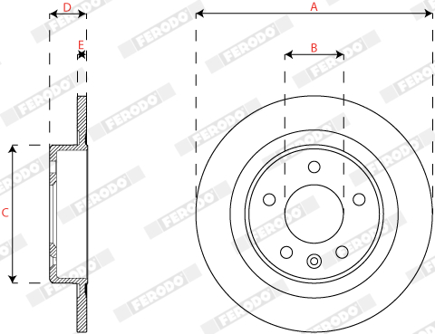 Tarcza hamulcowa FERODO DDF2812C