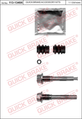 Zestaw tulei prowadzących zacisk hamulca QUICK BRAKE 113-1349X