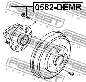 Piasta koła FEBEST 0582-DEMR