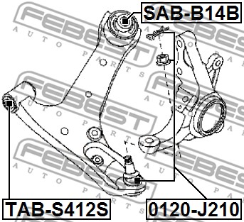 Tuleja wahacza FEBEST TAB-S412S