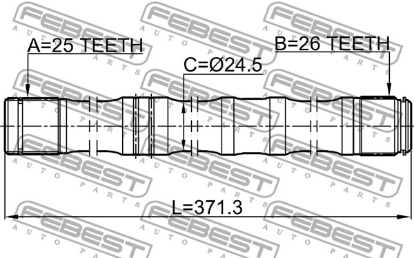Półoś napędowa FEBEST 0112-AZT251LH