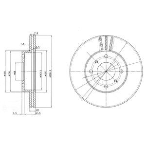 Tarcza hamulcowa DELPHI BG2567