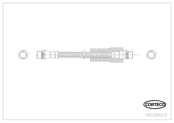 Przewód hamulcowy elastyczny CORTECO 19036603
