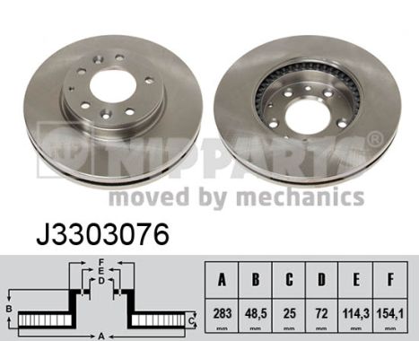 Tarcza hamulcowa NIPPARTS J3303076