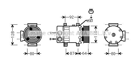 Kompresor klimatyzacji AVA QUALITY COOLING JEAK047