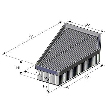 Filtr powietrza PURFLUX A1400