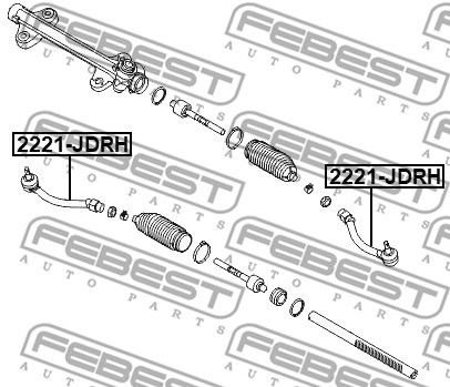 Końcówka drążka kierowniczego FEBEST 2221-JDLH