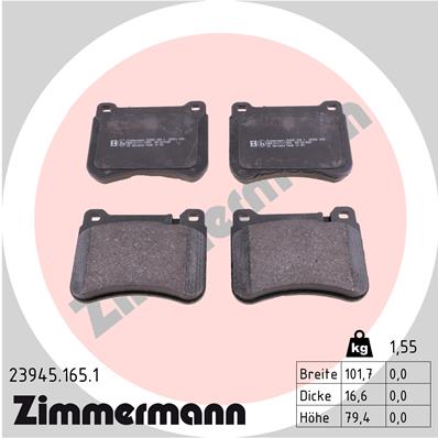 Klocki hamulcowe ZIMMERMANN 23945.165.1