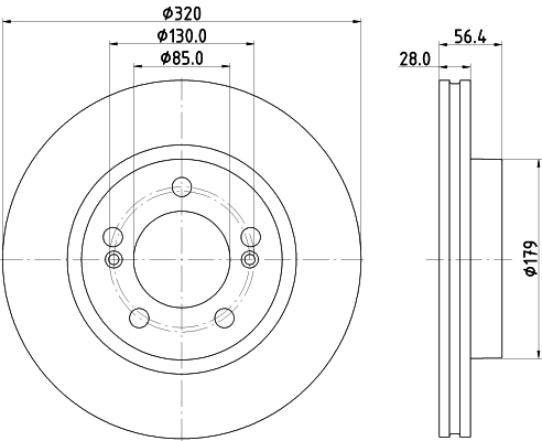 Tarcza hamulcowa HELLA 8DD 355 134-321