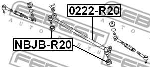 Drążek kierowniczy FEBEST 0222-R20