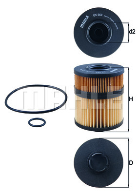 Filtr oleju MAHLE OX 563D