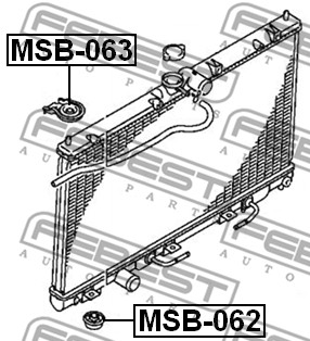 Poduszka chłodnicy FEBEST MSB-063