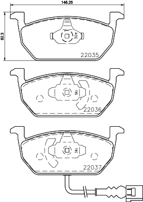 Klocki hamulcowe HELLA 8DB 355 021-951