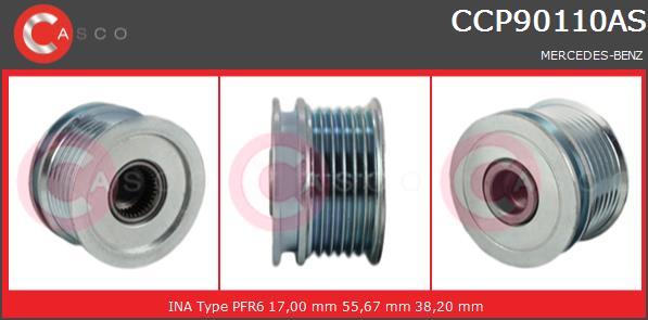 Koło pasowe alternatora CASCO CCP90110AS