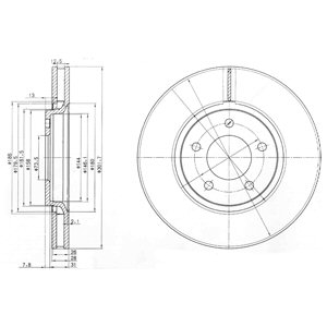 Tarcza hamulcowa DELPHI BG3716