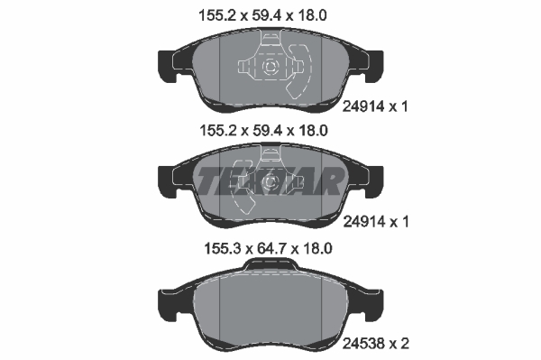 Klocki hamulcowe TEXTAR 2491401