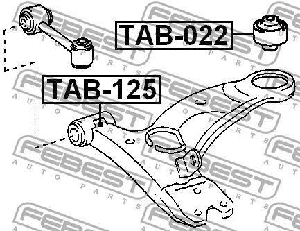 Tuleja wahacza FEBEST TAB-125