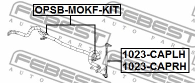 Guma stabilizatora FEBEST OPSB-MOKF-KIT