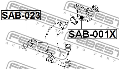Tuleja wahacza FEBEST SAB-023