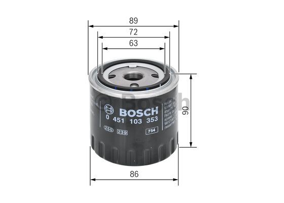 Filtr oleju BOSCH 0 451 103 353