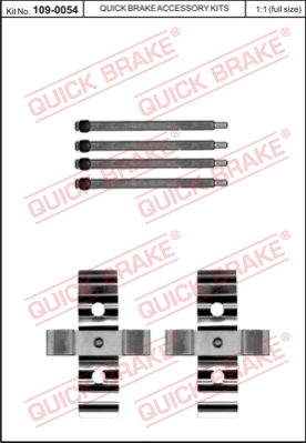 Zestaw akcesoriów montażowych  klocków hamulcowych QUICK BRAKE 109-0054