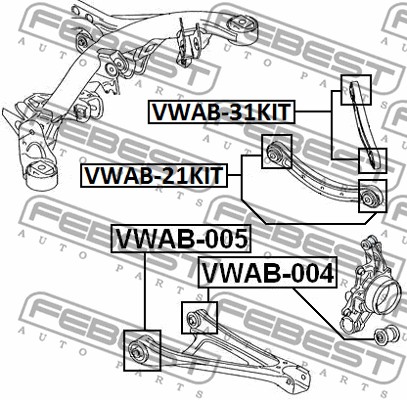 Tuleja wahacza FEBEST VWAB-31KIT