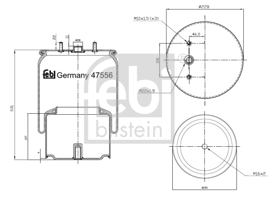 Miech powietrzny FEBI BILSTEIN 47556
