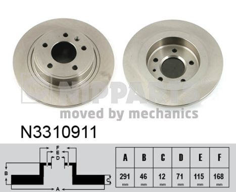 Tarcza hamulcowa NIPPARTS N3310911