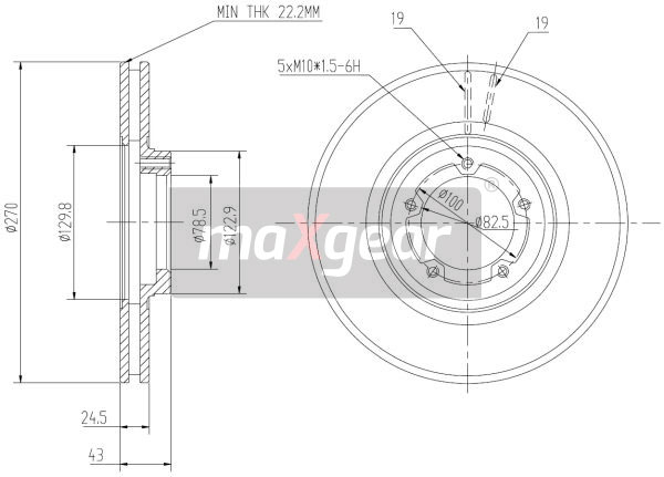 Tarcza hamulcowa MAXGEAR 19-0707