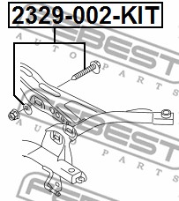 Śruba mimośrodowa kąta pochylenia koła FEBEST 2329-002-KIT