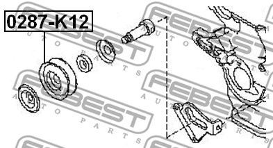 Rolka napinacza paska osprzętu FEBEST 0287-K12