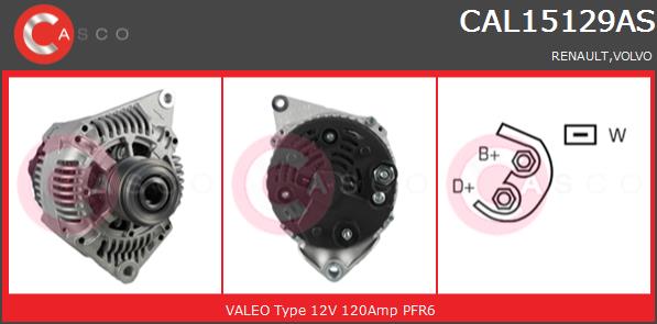 Alternator CASCO CAL15129AS