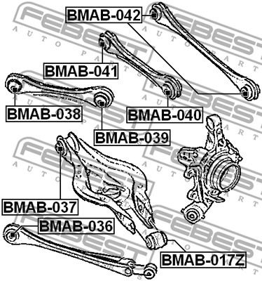 Tuleja wahacza FEBEST BMAB-036