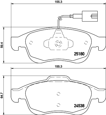 Klocki hamulcowe HELLA 8DB 355 015-521