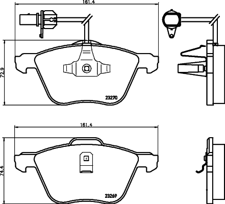 Klocki hamulcowe HELLA 8DB 355 008-921