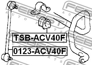 Guma stabilizatora FEBEST TSB-ACV40F