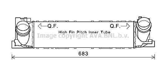 Chłodnica powietrza intercooler AVA QUALITY COOLING BW4467