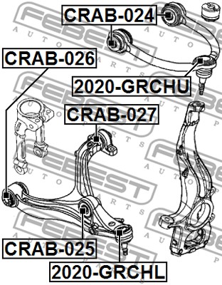 Tuleja wahacza FEBEST CRAB-027