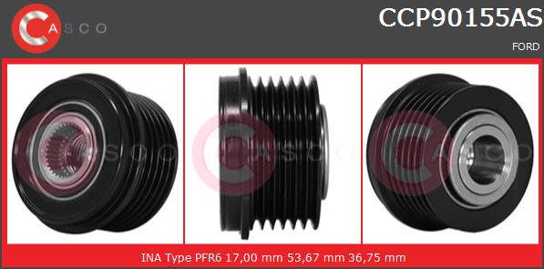 Koło pasowe alternatora CASCO CCP90155AS
