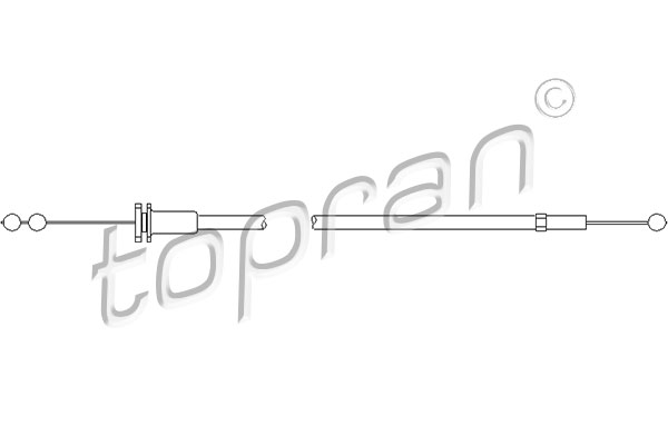 Cięgno zamka pokrywy komory silnika TOPRAN 109 860