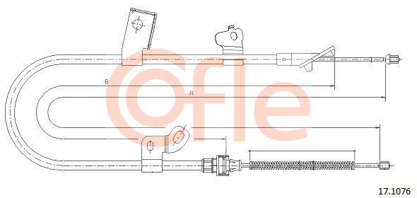Linka hamulca ręcznego COFLE 92.17.1076