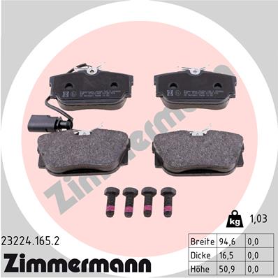 Klocki hamulcowe ZIMMERMANN 23224.165.2