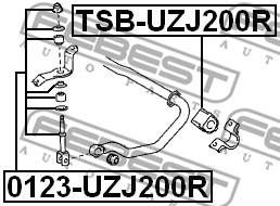 Łącznik stabilizatora FEBEST 0123-UZJ200R