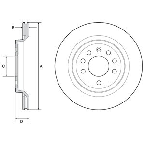 Tarcza hamulcowa DELPHI BG4922C