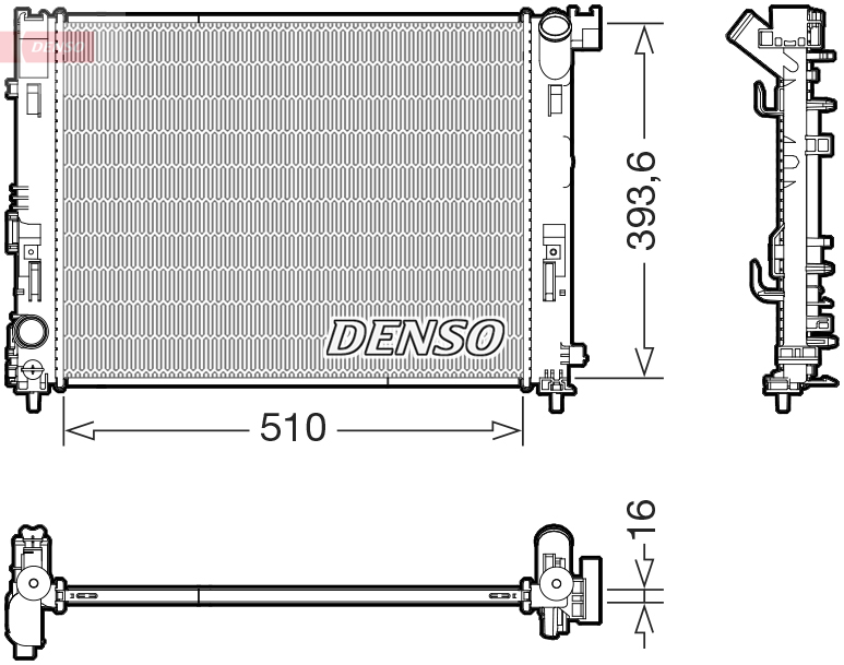 Chłodnica, układ chłodzenia silnika DENSO DRM46103